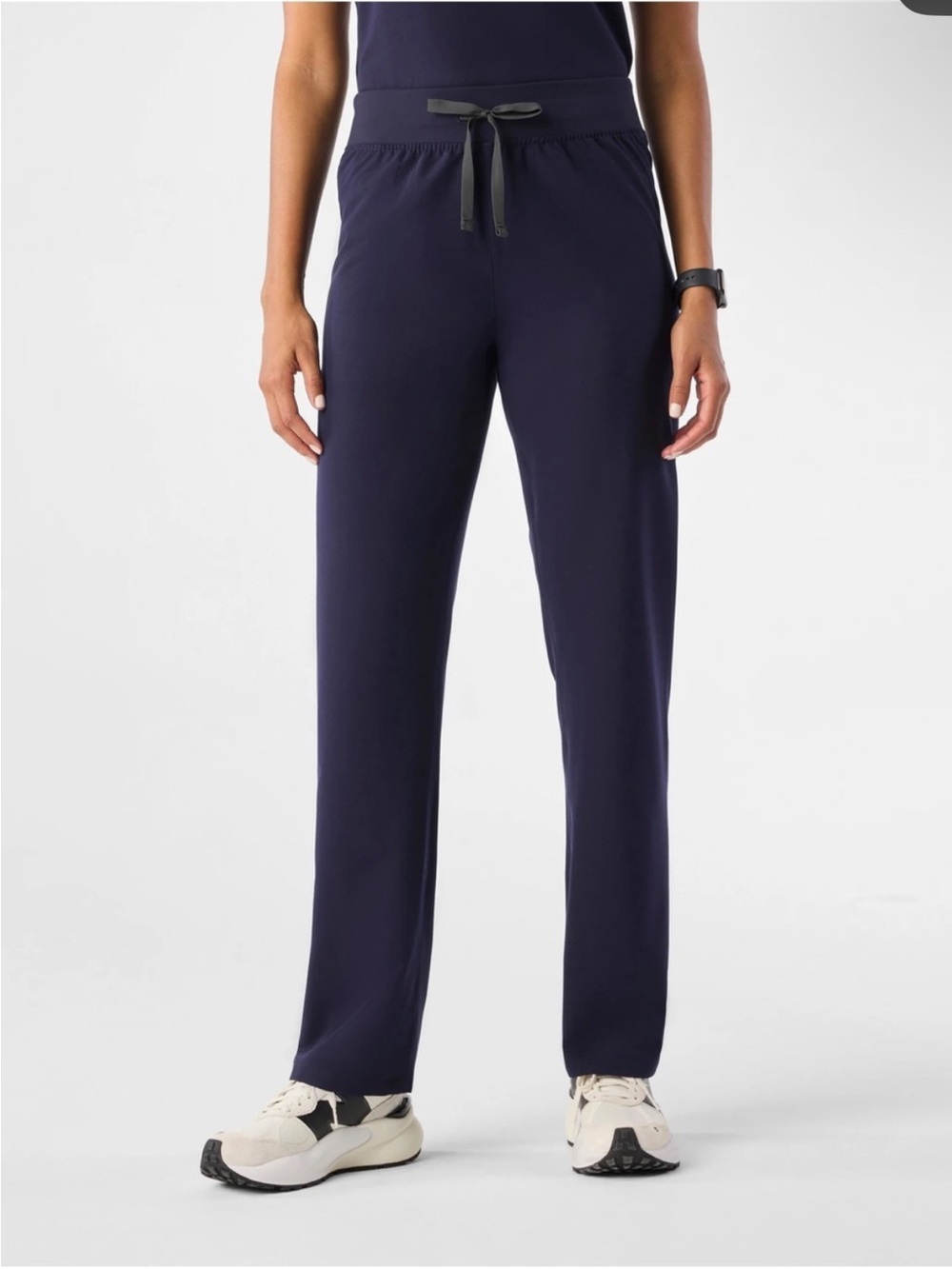 Figs Livingston Navy Straight-Leg Drawstring Scrub Pants Petite Small #1670